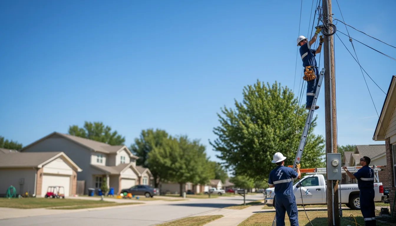 Residential electrician providing installation services in Bryan, TX